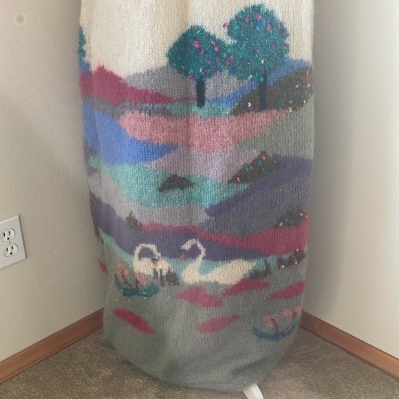 Susan Vale Floor Length Hand Knitted Sweater Mohair Pockets Lined Grandmacore - Picture 6 of 13